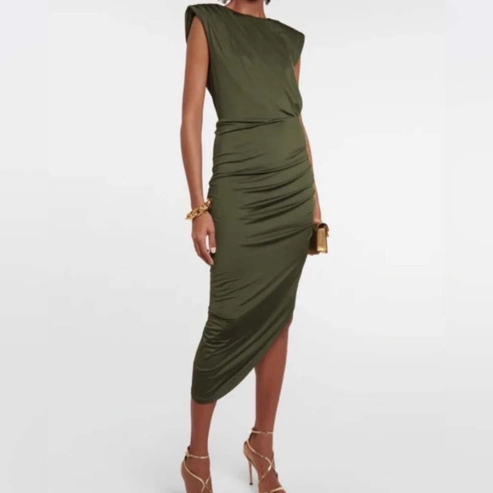 Veronica Beard Merrith Midi Dress in Loden Sz 12